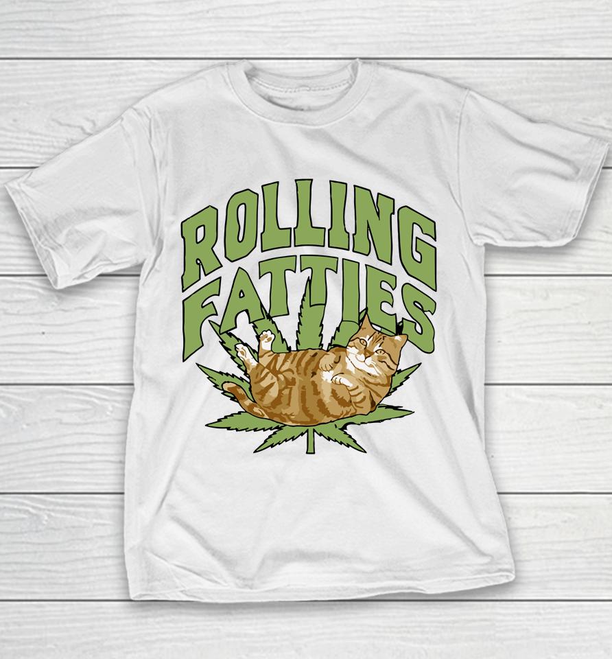 Vintage Rolling Fatties Cat Retro Kitty Kitten Meow Youth T-Shirt