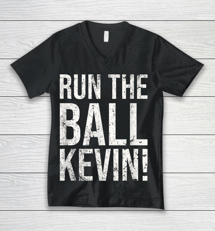 Vintage Run The Ball Kevin Unisex V-Neck T-Shirt