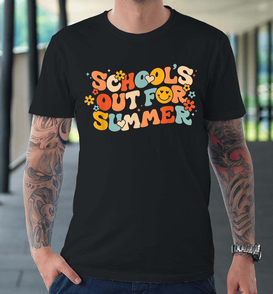Vintage Schools Out For Summer Ladies Women Kids Teacher Premium T-Shirt