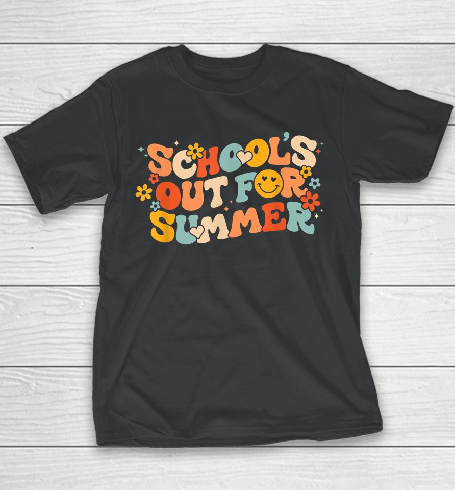 Vintage Schools Out For Summer Ladies Women Kids Teacher Youth T-Shirt