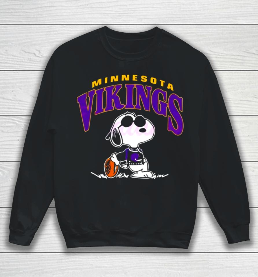 Vintage Snoopy Football Minnesota Vikings Nfl 2023 Sweatshirt