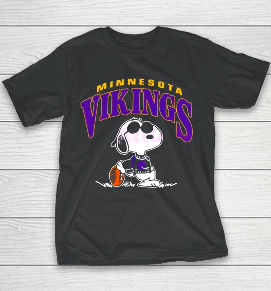 Vintage Snoopy Football Minnesota Vikings Nfl 2023 Youth T-Shirt