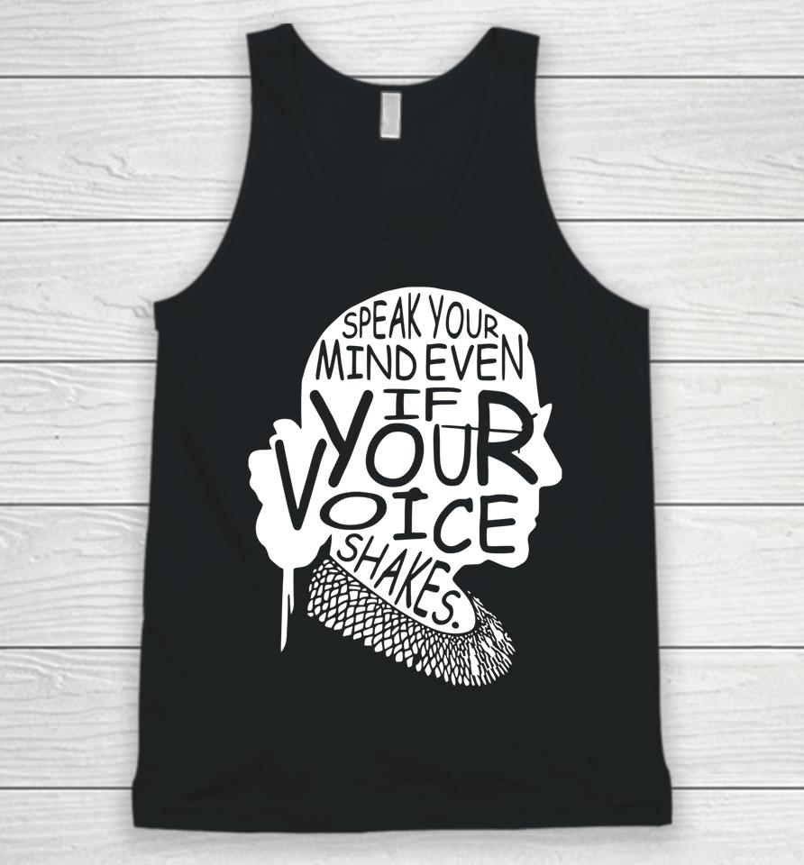 Vintage Speak Your Mind Even If Your Voice Shakes Unisex Tank Top