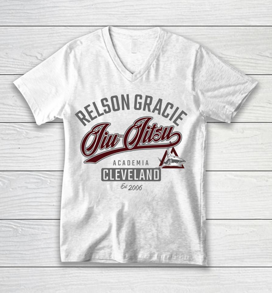 Vintage Style Gracie Cleveland Jiu-Jitsu Unisex V-Neck T-Shirt