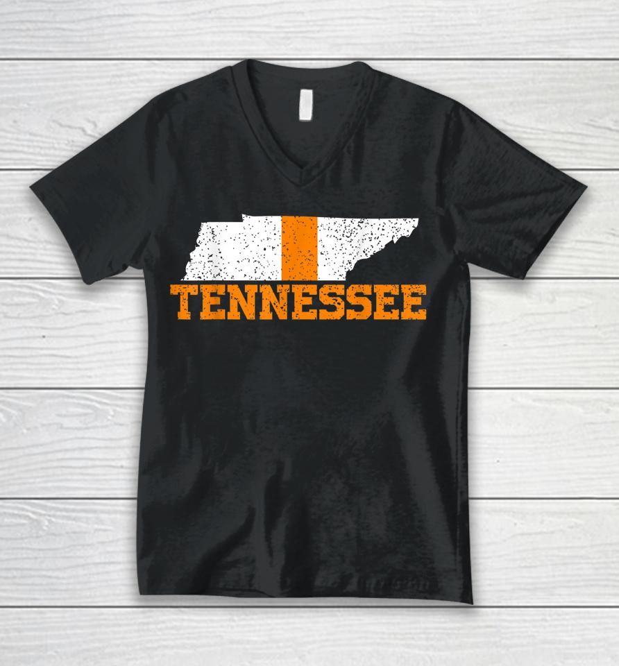 Vintage Tennessee Map Unisex V-Neck T-Shirt