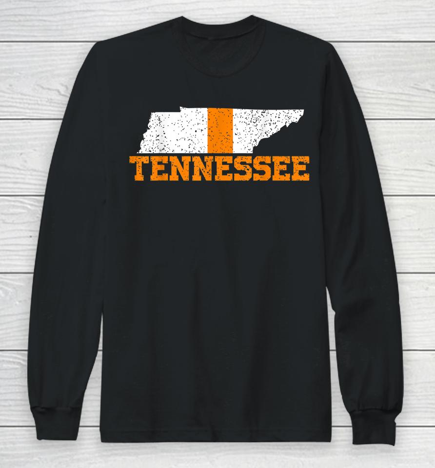 Vintage Tennessee Map Long Sleeve T-Shirt