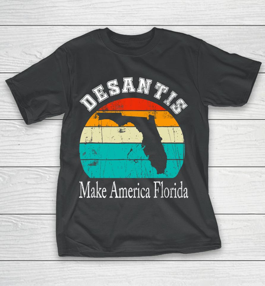 Vintage Trump Desantis 2024 Election Make America Florida T-Shirt