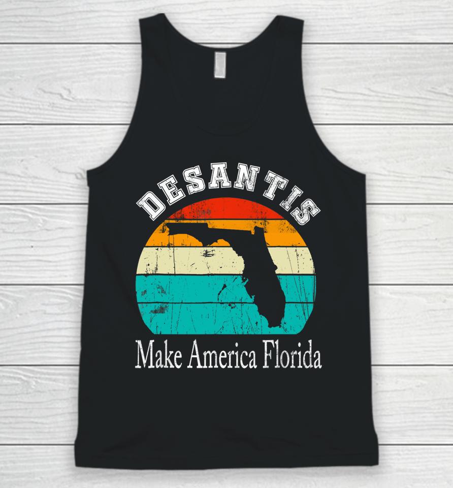 Vintage Trump Desantis 2024 Election Make America Florida Unisex Tank Top