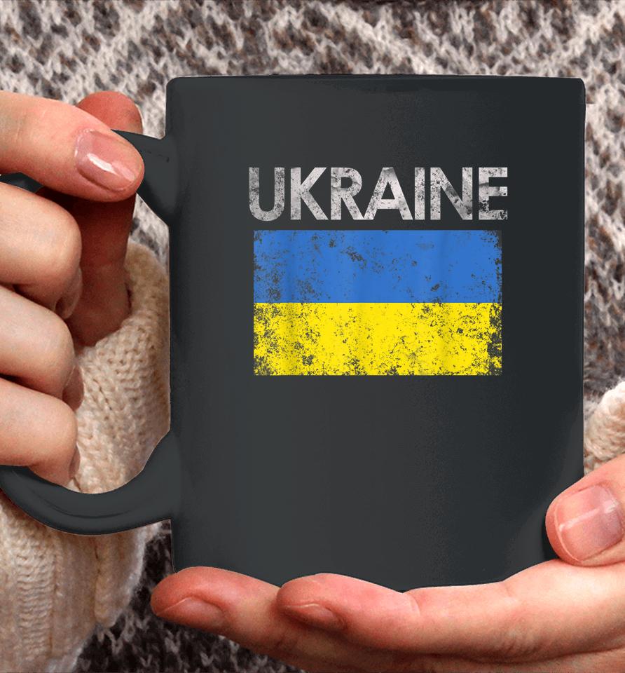 Vintage Ukraine Ukrainian Flag Pride Gift Coffee Mug