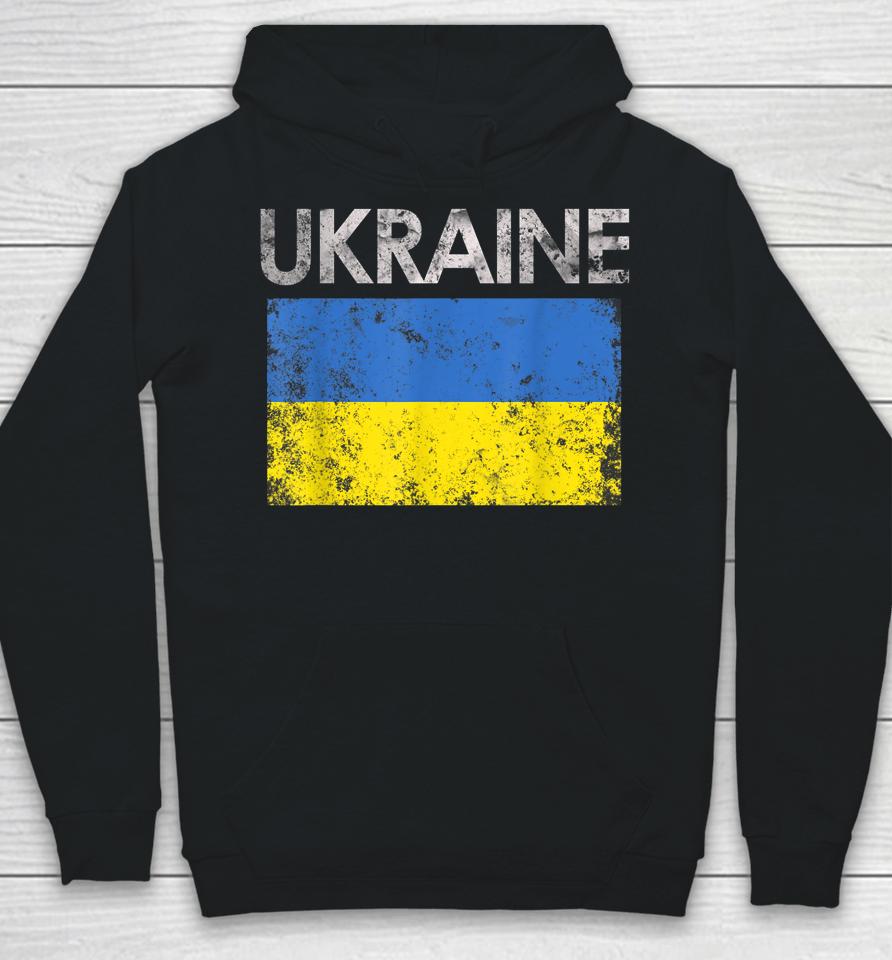 Vintage Ukraine Ukrainian Flag Pride Gift Hoodie