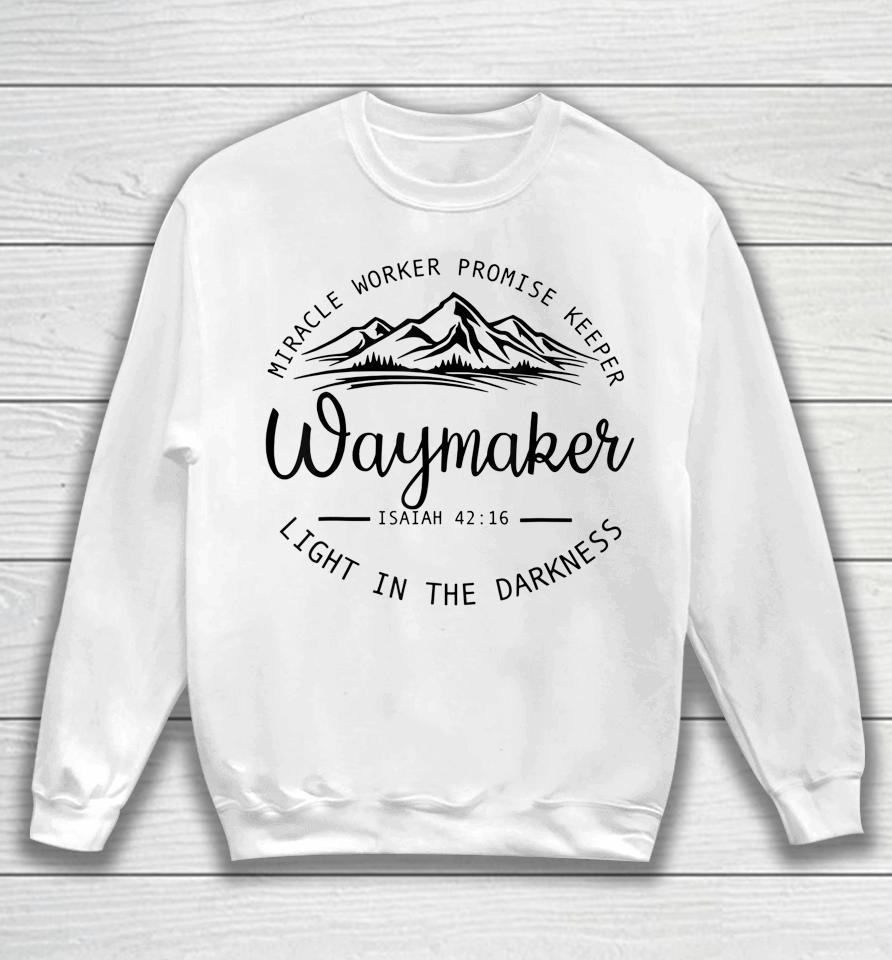 Vintage Waymaker Promise Keeper Miracle Worker Christian Sweatshirt