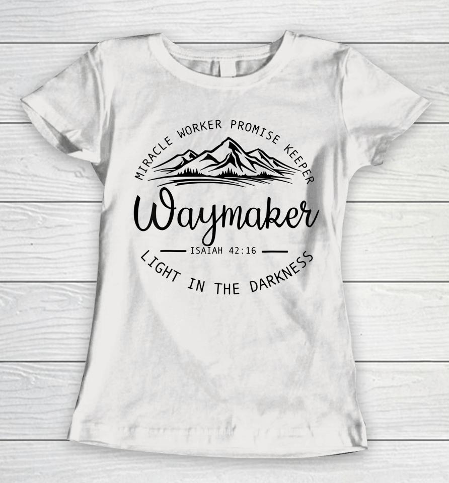 Vintage Waymaker Promise Keeper Miracle Worker Christian Women T-Shirt