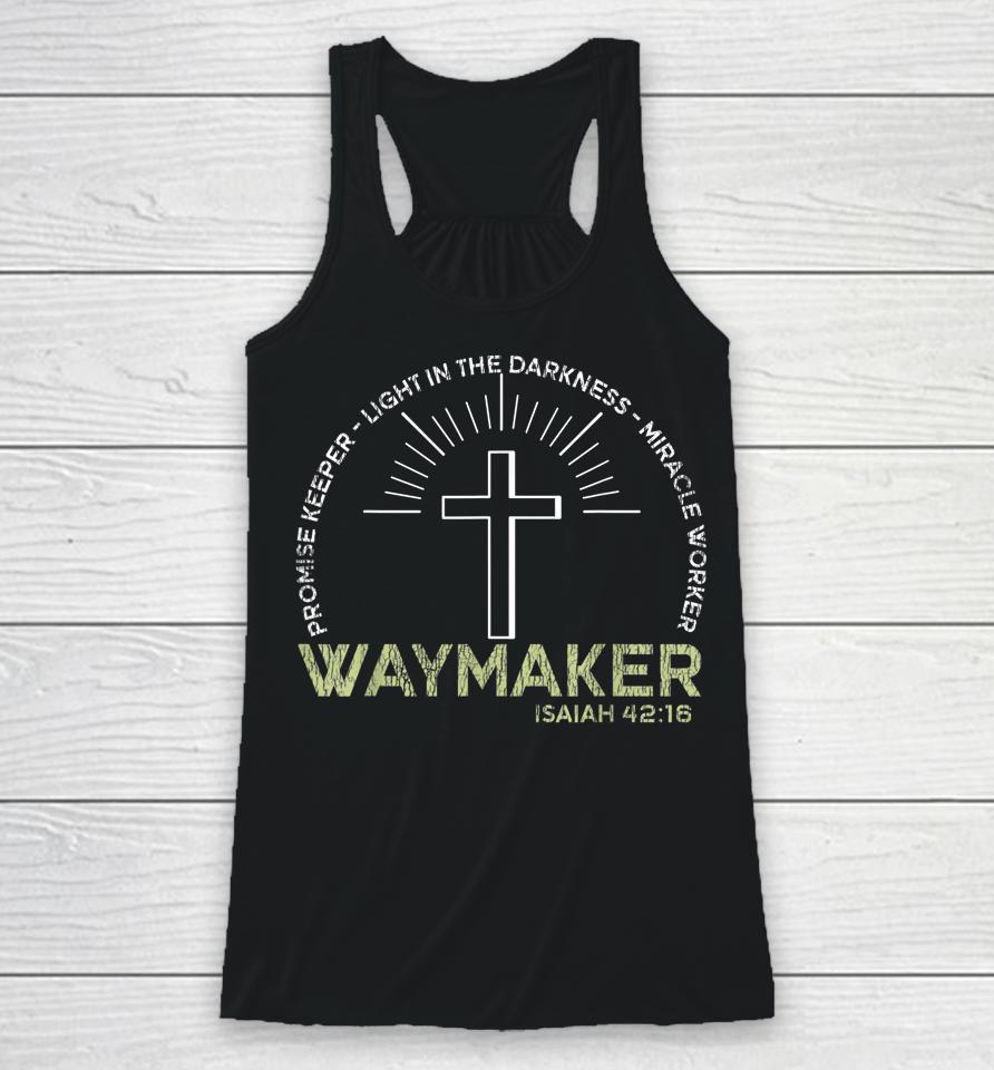 Vintage Waymaker Promise Keeper Miracle Worker Christian Racerback Tank