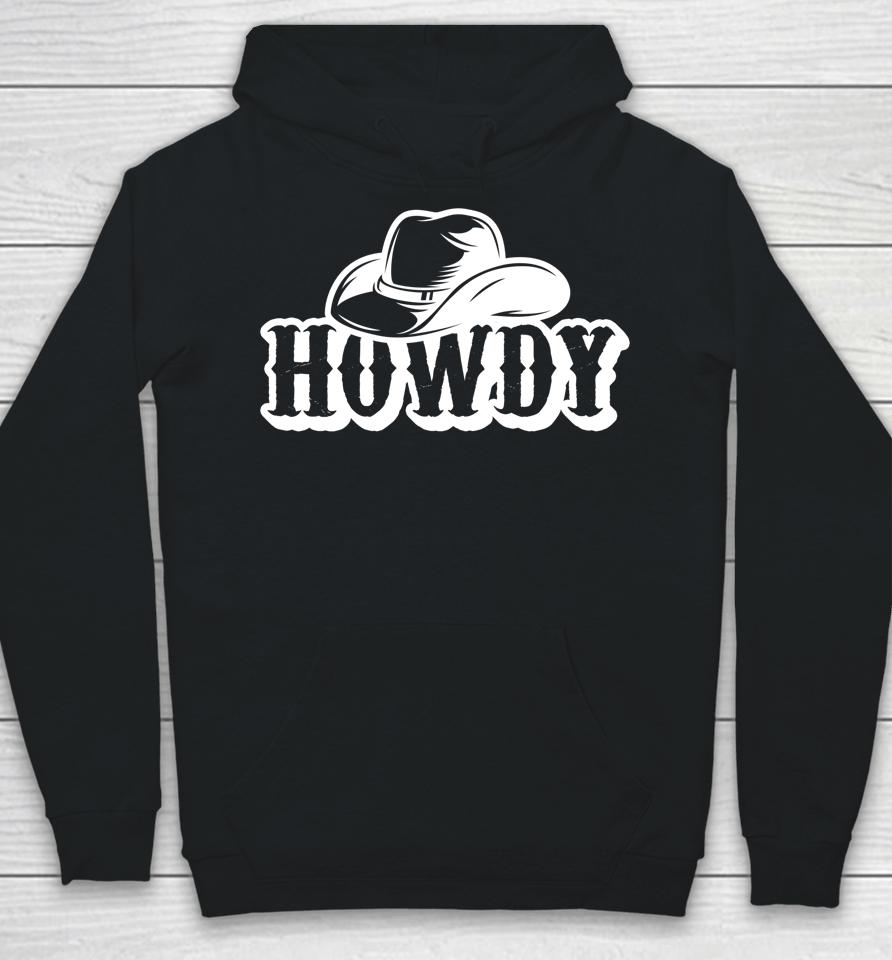 Vintage White Howdy Rodeo Western Country Southern Girl Hoodie