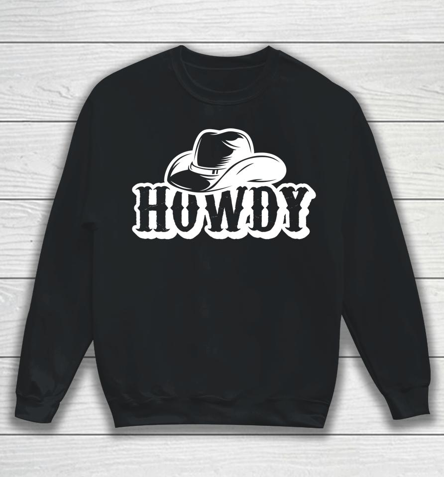 Vintage White Howdy Rodeo Western Country Southern Girl Sweatshirt