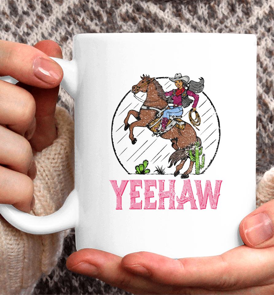 Vintage Yeehaw Howdy Rodeo Western Country Southern Cowgirl Coffee Mug