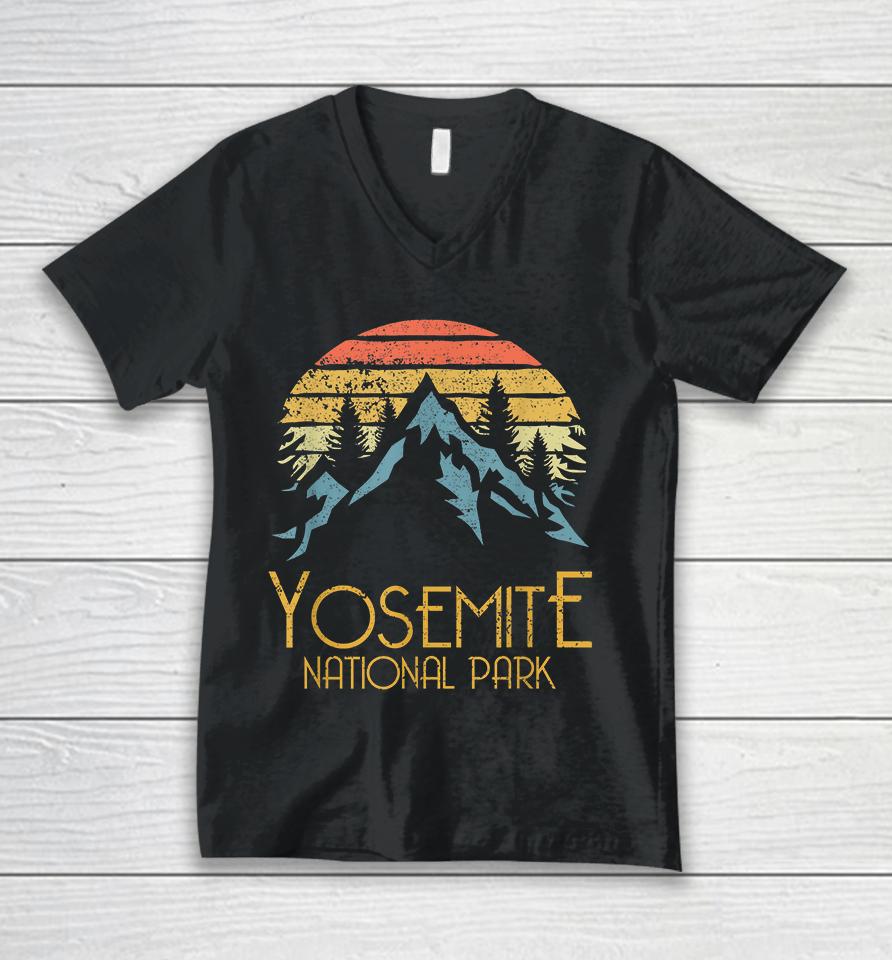 Vintage Yosemite National Park Unisex V-Neck T-Shirt