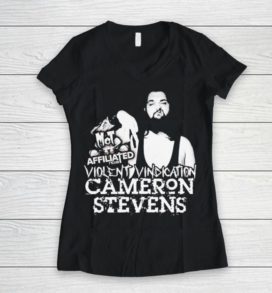 Violent Vindication Cameron Stevens Women V-Neck T-Shirt
