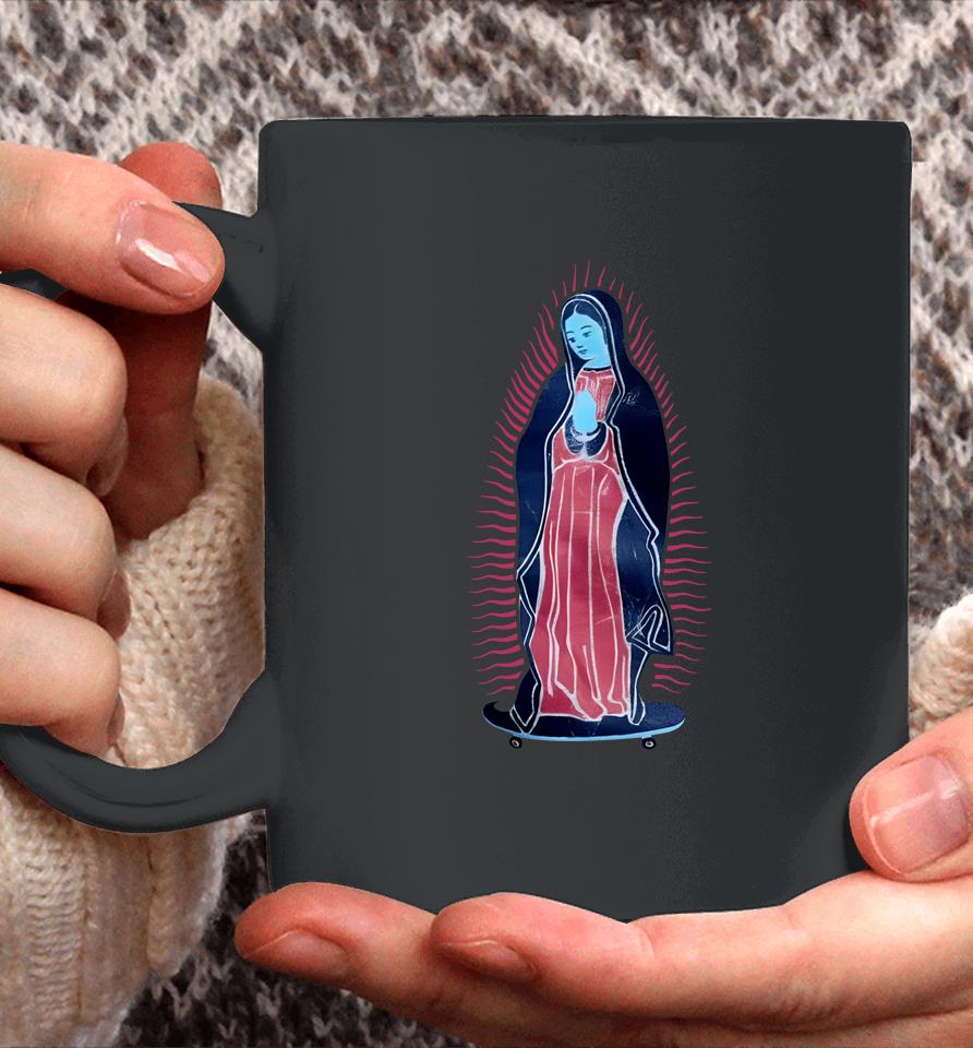 Virgen Guadalupe Our Lady Of On Skateboard Coffee Mug