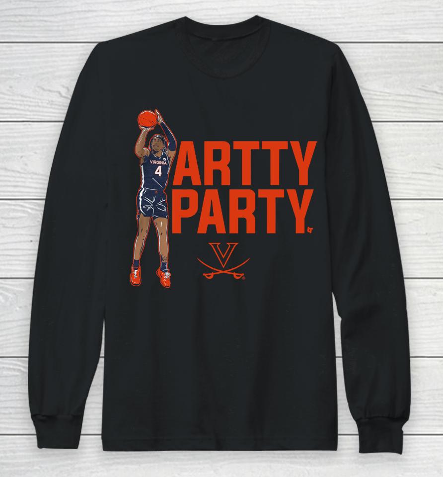 Virginia Basketball Armaan Franklin Artty Party Long Sleeve T-Shirt