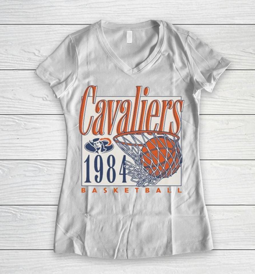 Virginia Cavaliers Men’s Basketball 1984 Women V-Neck T-Shirt
