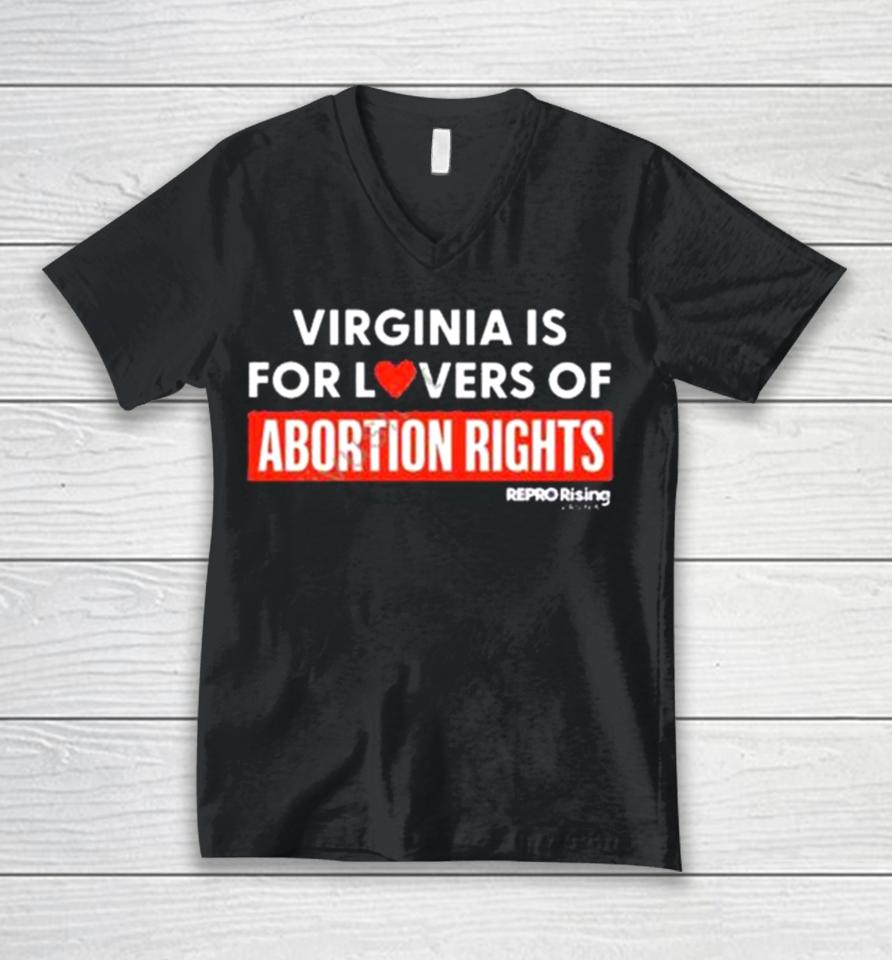 Virginia Is For Lovers Of Abortion Rights Unisex V-Neck T-Shirt