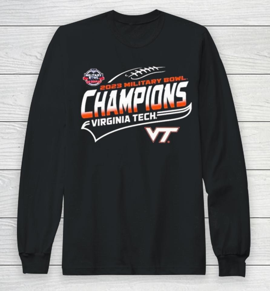 Virginia Tech 2023 Military Bowl Champions Long Sleeve T-Shirt