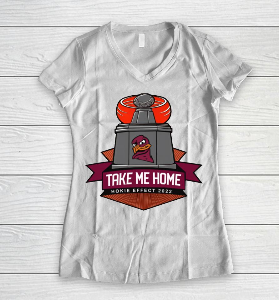 Virginia Tech Hokie Shop Take Me Home Women V-Neck T-Shirt