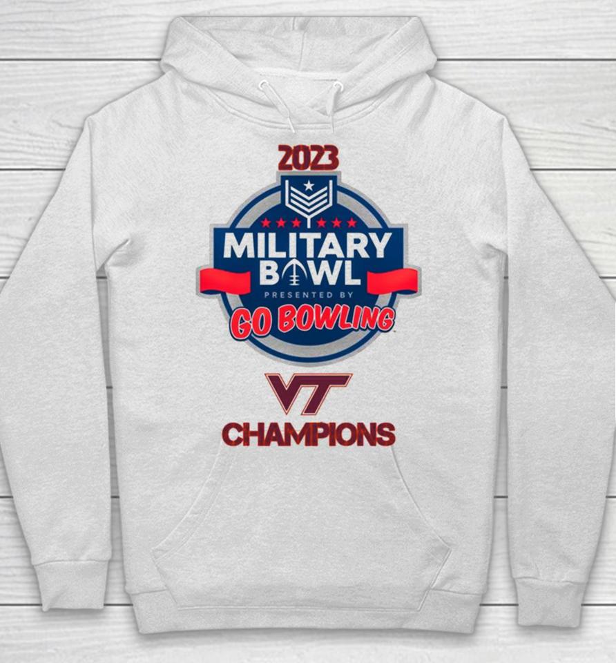 Virginia Tech Hokies 2023 Military Bowl Champions Hoodie