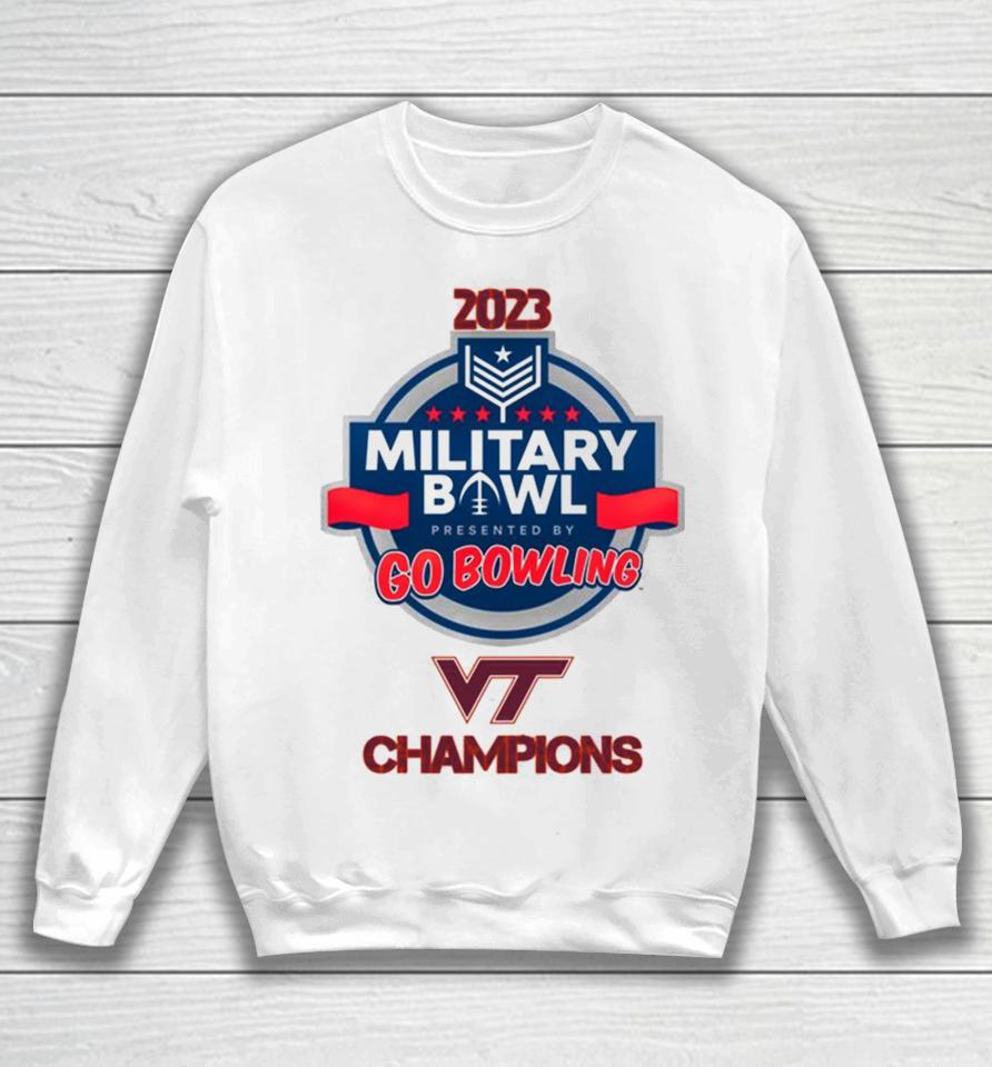 Virginia Tech Hokies 2023 Military Bowl Champions Sweatshirt