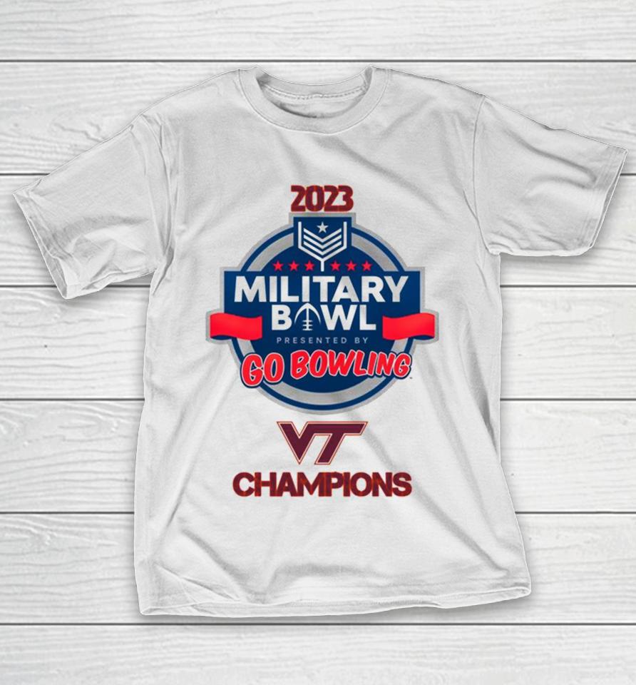 Virginia Tech Hokies 2023 Military Bowl Champions T-Shirt