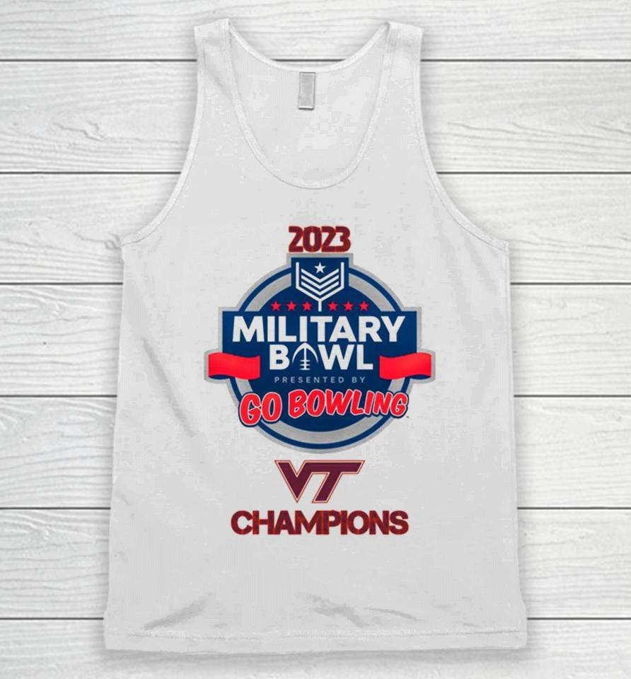Virginia Tech Hokies 2023 Military Bowl Champions Unisex Tank Top