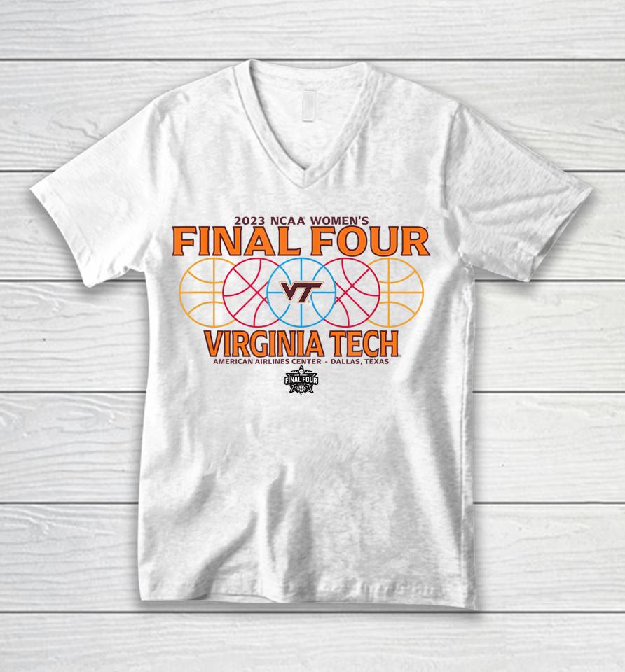 Virginia Tech Hokies Final Four 2023 Women's Basketball Unisex V-Neck T-Shirt