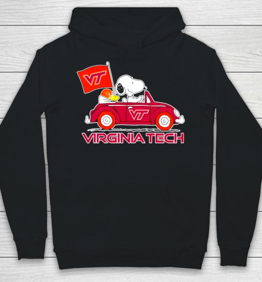 Virginia Tech Hokies Snoopy And Woodstock Proud Fan Hoodie