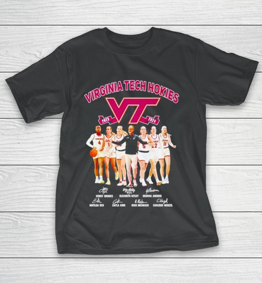 Virginia Tech Hokies Women’s Basketball 2023 2024 Signatures T-Shirt