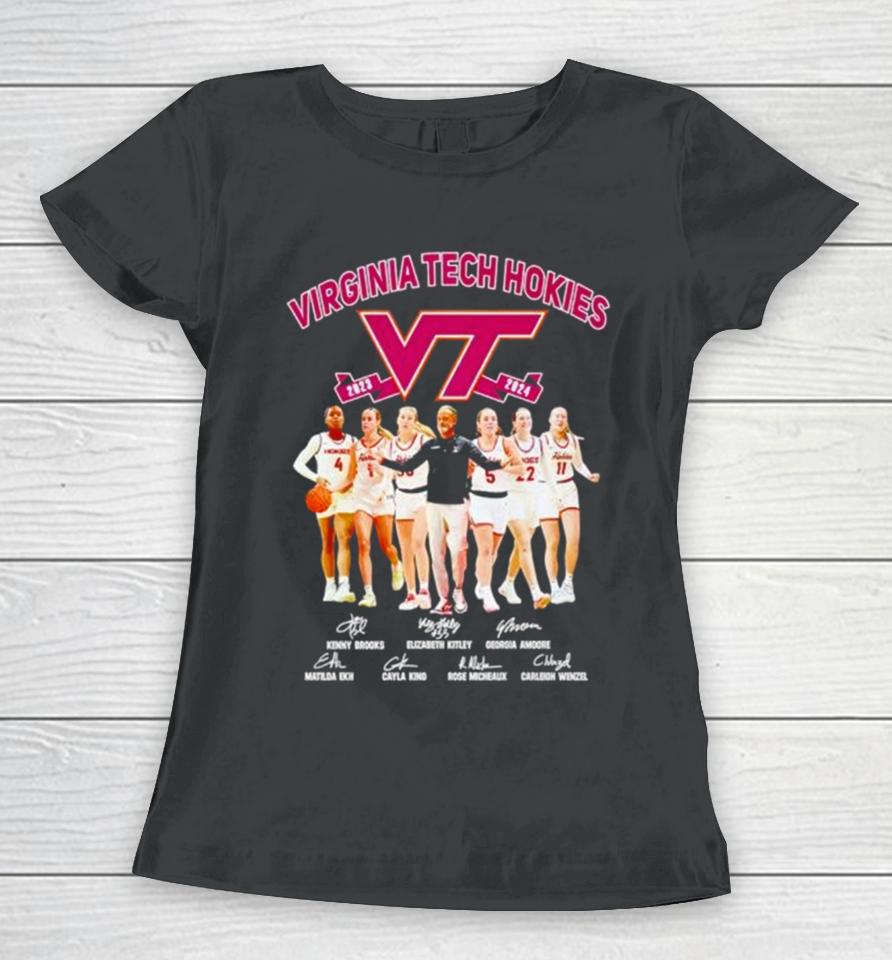 Virginia Tech Hokies Women’s Basketball 2023 2024 Signatures Women T-Shirt