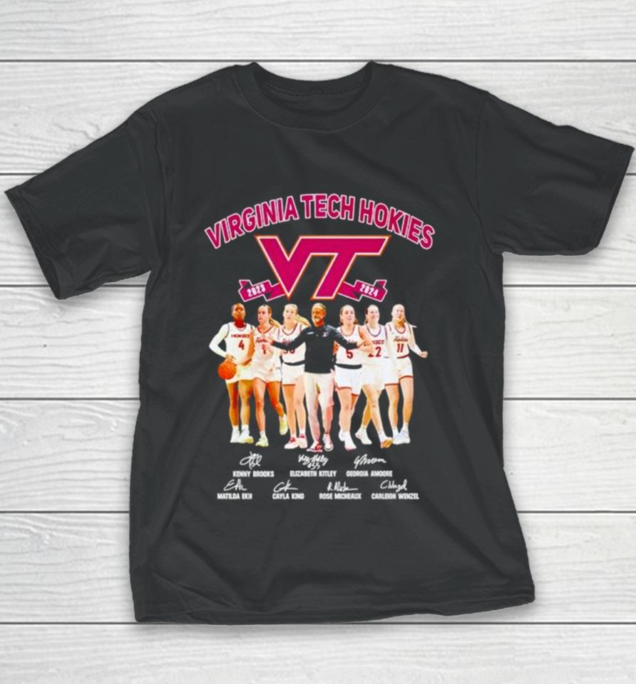 Virginia Tech Hokies Women’s Basketball 2023 2024 Signatures Youth T-Shirt