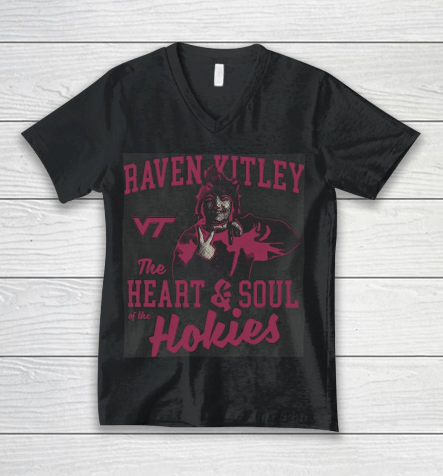 Virginia Tech Nil Store Raven Kitley The Heart And Soul Of The Hokies Unisex V-Neck T-Shirt
