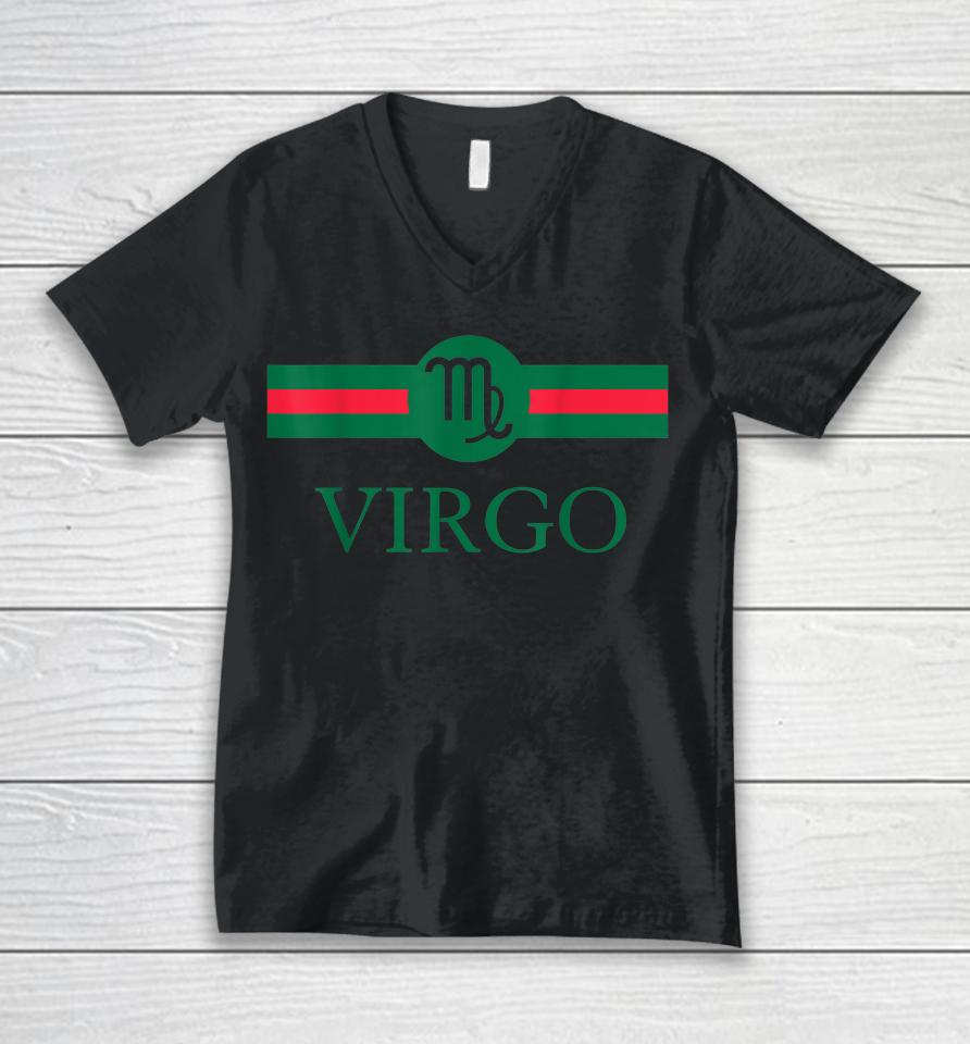 Virgo Zodiac Sign Birthday Funny Unisex V-Neck T-Shirt