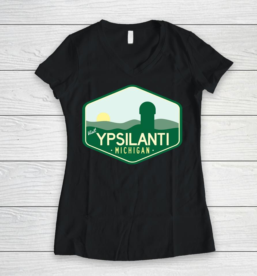 Visit Ypsilanti Michigan Women V-Neck T-Shirt