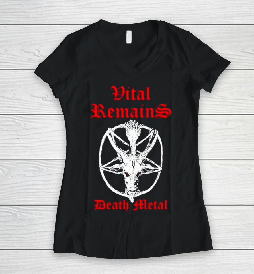 Vital Remains Death Metal Women V-Neck T-Shirt