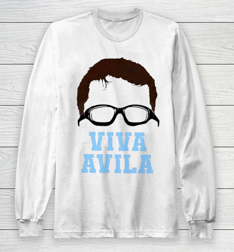 Viva Avila Face Robbie Avila Unc Basketball Long Sleeve T-Shirt