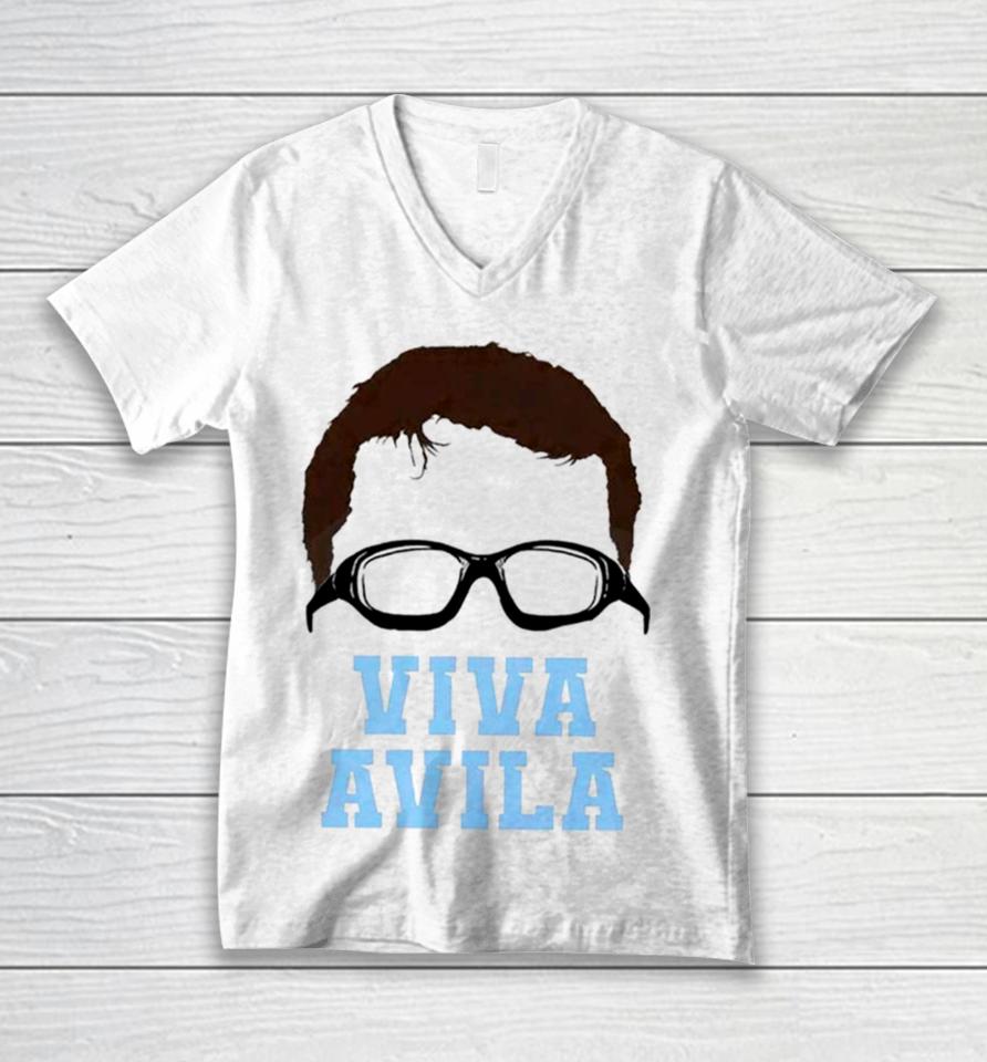 Viva Avila Face Robbie Avila Unc Basketball Unisex V-Neck T-Shirt
