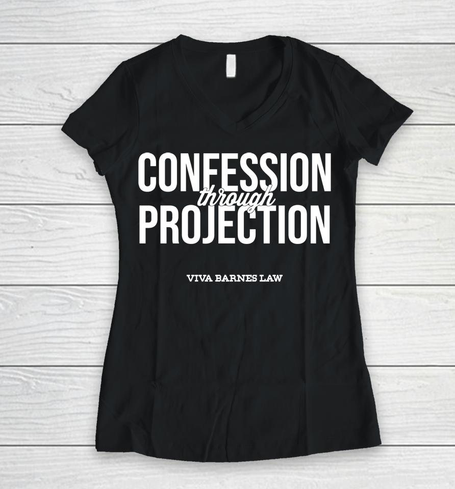 Viva Frei Confession Through Projection Women V-Neck T-Shirt