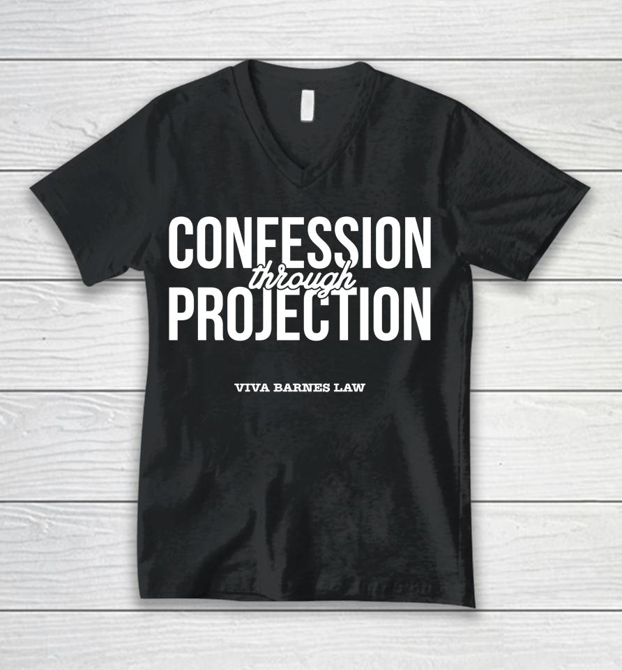 Viva Frei Merch Confession Through Projection Unisex V-Neck T-Shirt