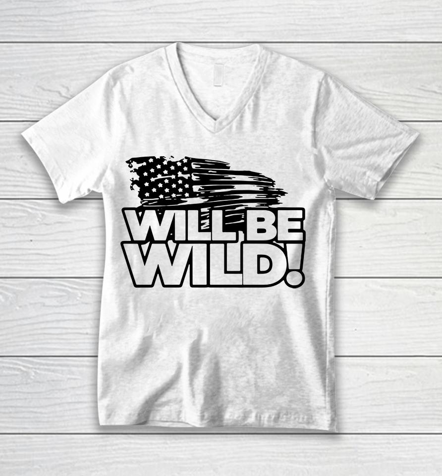 Viva Frei Merch Will Be Wild Flag Unisex V-Neck T-Shirt