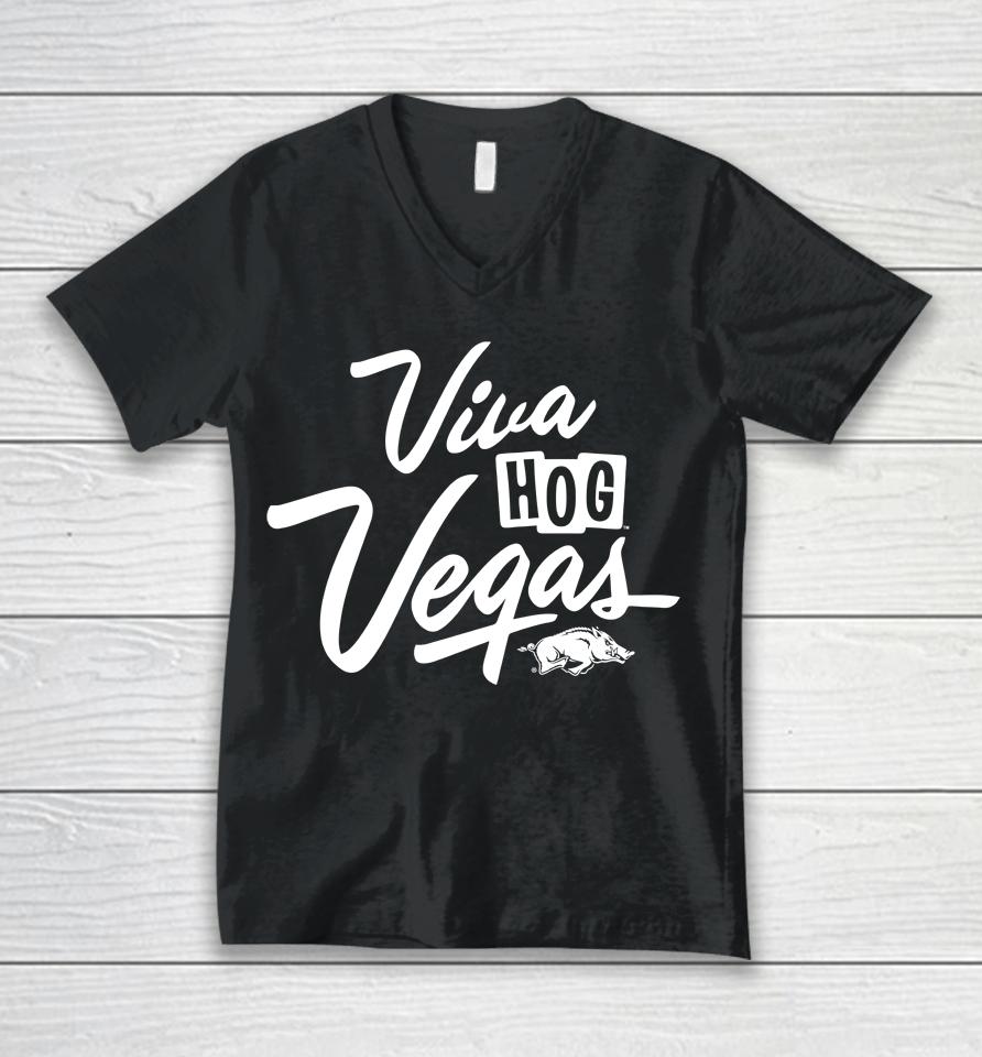 Viva Hog Vegas Unisex V-Neck T-Shirt