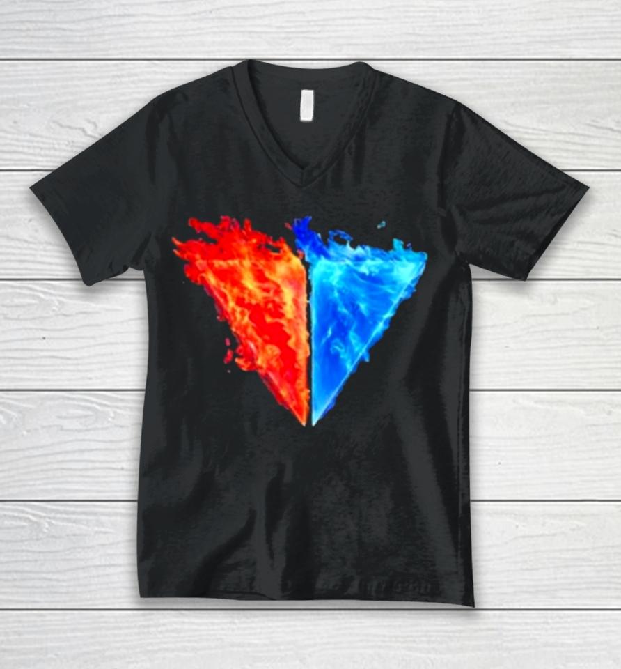 Viva La Dirt League Flame Unisex V-Neck T-Shirt