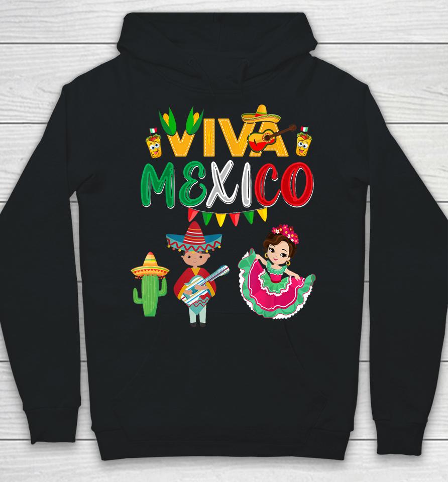 Viva Mexico Boy Girl Maracas Mexican Independence Hoodie