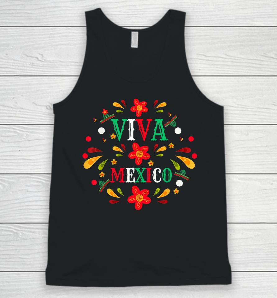 Viva Mexico Flag Mexican Independence Day Unisex Tank Top
